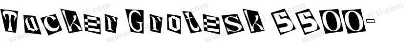Tucker Grotesk 5500字体转换